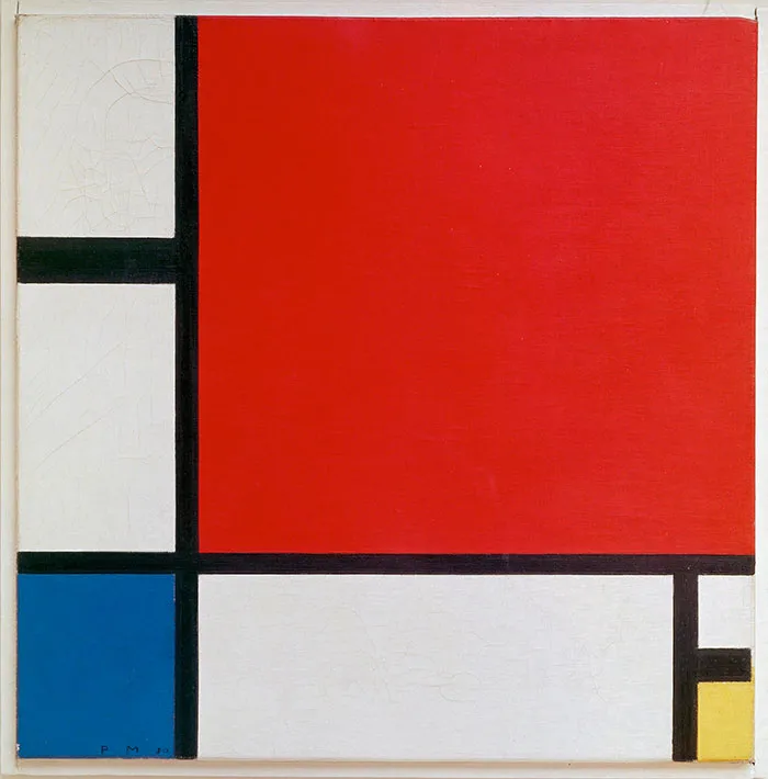 How did Mondrian go from figurative painting to abstract art?