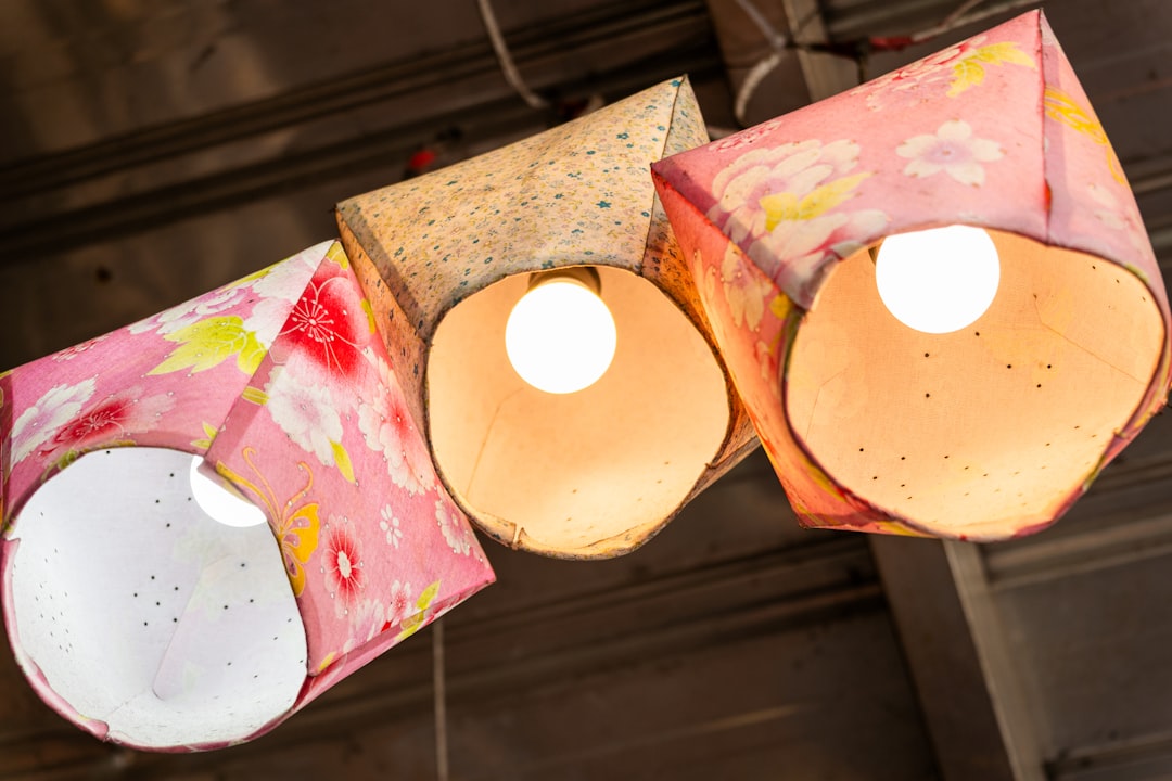 Photo fabric pendant lighting